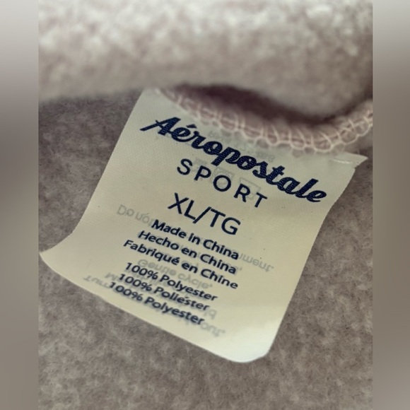 Aeropostale Sport Hoodie Womens Juniors XL Full Zip Lt Purple Hooded Sweatshirt - Picture 5 of 12